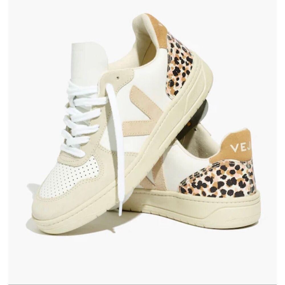 RARE Madewell x Veja™ V-10 Sneakers in Animal Print Leather, $150 Sz 7/7.5